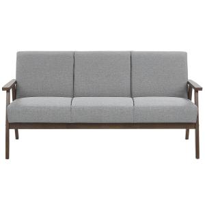 Canapé 3 places 3 personnes en tissu gris