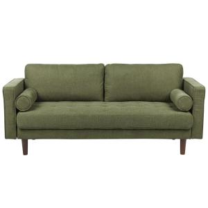 Canapé 3 places 3 personnes en tissu vert