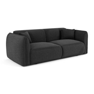 Canapé 3 places 3 places en tissu tramé toucher doux  anthr…