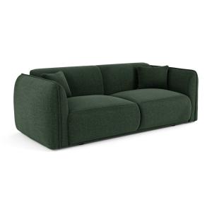 Canapé 3 places 3 places en tissu tramé toucher doux  vert…