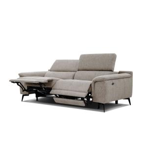 Canapé 3 places avec 2 fonctions de relaxation, beige