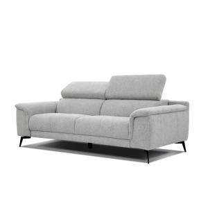 Canapé 3 places avec appuie-tête réglables, beige