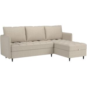 Canapé 3 places avec rangement/méridienne réversible en tis…