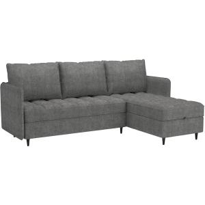 Canapé 3 places avec rangement/méridienne réversible en tis…