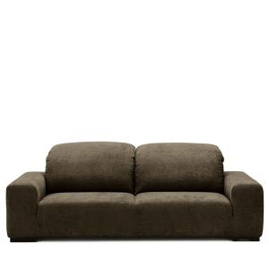 Canapé 3 places avec têtières réglables en tissu chenille -…