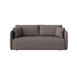 Canapé 3 places convertible en polyester gris