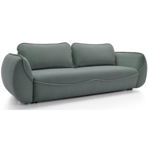 Canapé 3 places convertible en velours sauge