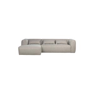 Canapé 3 places d'angle gauche en tissu gris clair