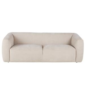 Canapé 3 places effet velours recyclé beige