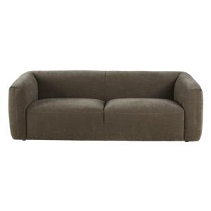 Canapé 3 places effet velours recyclé vert de gris