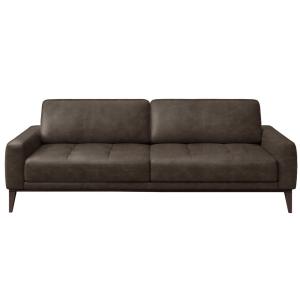 Canapé 3 places en cuir naturel marron