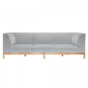 Canapé 3 places en tissu bouclé gris
