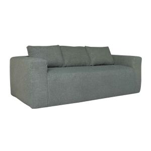 Canapé 3 places en tissu bouclette avec coussins vert L 200…