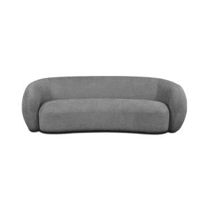 Canapé 3 places en tissu bouclette gris