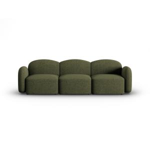 Canapé 3 places en tissu chenille vert chiné