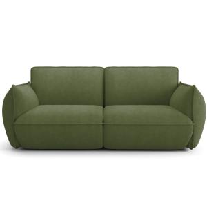 Canapé 3 places en tissu chenille vert olive