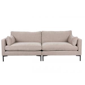 Canapé 3 places en tissu microfibres beige L 230