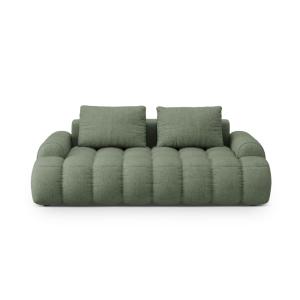 Canapé 3 places en tissu structurel vert olive foncé