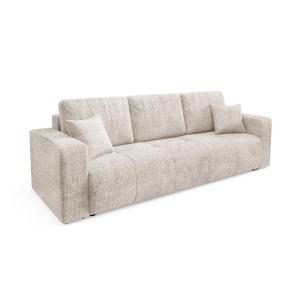 Canapé 3 places en tissu texturé beige