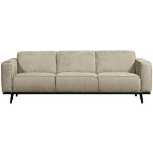 Canapé 3 places en tissu velours blé L230