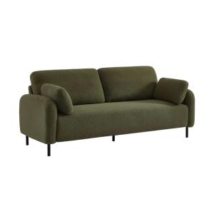 Canapé 3 places eucalyptus, bouclette kaki