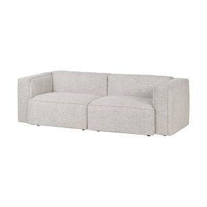 Canapé 3 places Lobi gris clair en tissu chiné 243 cm
