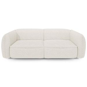 Canapé 3 places tissu bouclette crème