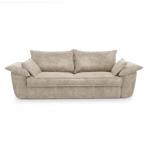 Canapé 3 places velours beige 230cm
