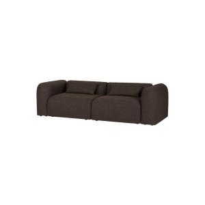 Canapé 3 places Yaro 263 cm, marron chocolat en tissu boucl…
