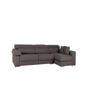Canapé 4/5 places d'angle droit couleur gris foncé 300cm