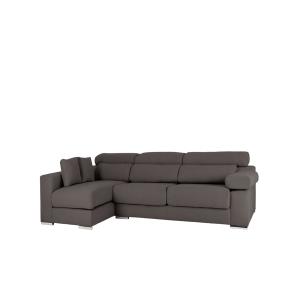 Canapé 4/5 places d'angle gauche couleur gris foncé 300cm