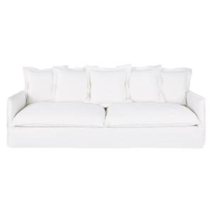 Canapé 4/5 places en lin supérieur blanc