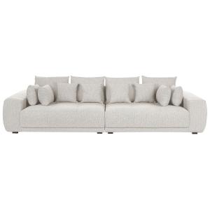 Canapé 4 places 4 personnes en polyester beige