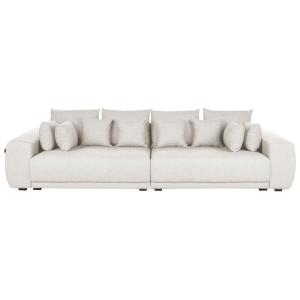 Canapé 4 places 4 personnes en tissu beige
