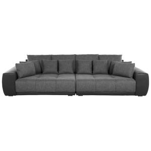 Canapé 4 places 4 personnes en tissu gris