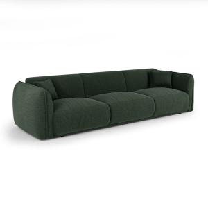 Canapé 4 places 4 places en tissu tramé toucher doux  vert…