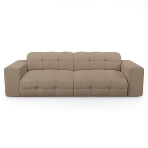 Canapé 4 places bouclette taupe 230cm