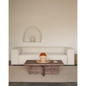 Canapé 4 places couleur blanc cassé 260x110cm