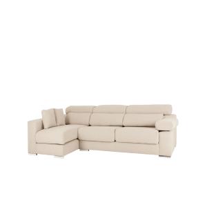 Canapé 4 places d'angle gauche couleur beige 278cm