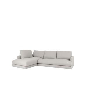 Canapé 4 places d'angle gauche couleur gris clair 325cm