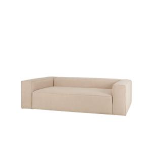 Canapé 4 places en bouclé beige 260x110cm