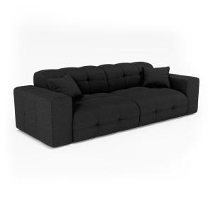 Canapé 4 places en bouclette anthracite foncé