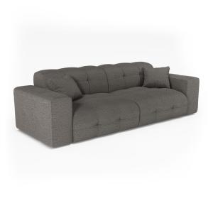 Canapé 4 places en bouclette gris graphite