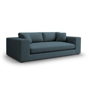 Canapé 4 places en tissu structuré bleu