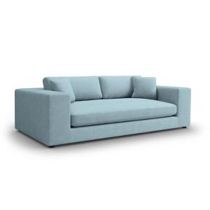 Canapé 4 places en tissu structuré bleu clair