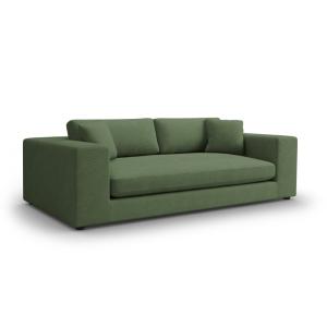 Canapé 4 places en tissu structuré vert