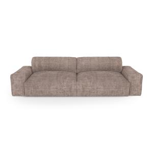 Canapé 4 places velours côtelé XXL taupe 240cm
