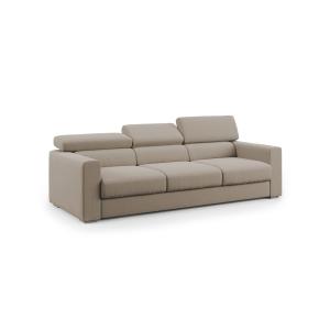 Canapé à 3 assises en tissu imperméable 240 cm beige