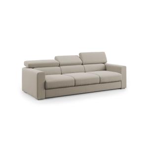 Canapé à 3 assises en tissu imperméable 240 cm crème