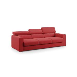 Canapé à 3 assises en tissu imperméable 240 cm rouge